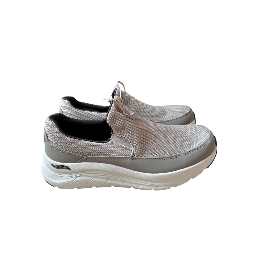 NEW Skechers Arch Comfort Slip On Sneakers‎ Taupe 66751S Womens 10 Walking Shoes